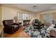 Well-lit living room offers hardwood floors, neutral walls, and a cozy seating area at 4219 E Pinecrest Cir, Las Vegas, NV 89121