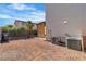 Wide paved backyard featuring a wooden structure at 5425 Pride Mountain St, North Las Vegas, NV 89031