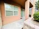 This shaded outdoor patio provides a comfortable and relaxing spot at 62 E Serene Ave # 115, Las Vegas, NV 89123