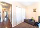 Bedroom view highlighting closet, flooring, and entry into main hallway at 6529 Hartwood Rd, Las Vegas, NV 89108