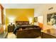 Bright bedroom with warm colors, a vintage styled bed and stylish decor, creating a comfortable and inviting space at 8777 Maule Ave # 3116, Las Vegas, NV 89148