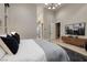 Another view of the Main Bedroom featuring a modern design and serene atmosphere at 10781 Agate Cliffs Ave, Las Vegas, NV 89135