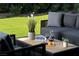 Cozy outdoor patio setting with comfortable seating, perfect for enjoying a glass of wine at 10781 Agate Cliffs Ave, Las Vegas, NV 89135