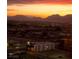 Breathtaking sunset view over the city and mountains from the community balcony at 150 Las Vegas Blvd # 1503, Las Vegas, NV 89101