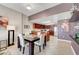 Stylish dining area featuring a dark wood table, seating for four, and an open view into the modern kitchen at 150 Las Vegas Blvd # 1503, Las Vegas, NV 89101