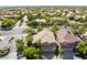 Aerial view of a home with mature landscaping and tile roof at 2008 Aspen Oak St, Las Vegas, NV 89134