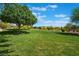 Large, well-manicured backyard with lush green grass and mature trees, perfect for outdoor activities at 2008 Aspen Oak St, Las Vegas, NV 89134
