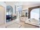 Bathroom featuring dual vanities, separate shower and soaking tub at 2008 Aspen Oak St, Las Vegas, NV 89134