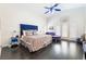 Spacious bedroom with vaulted ceilings, and sleek dark wood floors at 2008 Aspen Oak St, Las Vegas, NV 89134