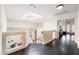 Second-floor hallway with wood floors, skylight, and views of the lower level at 2008 Aspen Oak St, Las Vegas, NV 89134