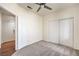 Bedroom with carpet, closet and view of the entry at 202 Twin Creek St, Henderson, NV 89074
