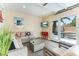 Relaxing pool room with lounge seating and direct access to the pool and backyard at 2829 Via Florentine St, Henderson, NV 89074