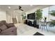 Cozy living room featuring plush furniture, recessed lighting, and a ceiling fan at 2924 Sunday Silence Rd, North Las Vegas, NV 89086