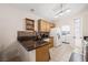Kitchen with granite countertops, a tiled backsplash, and stainless steel appliances at 3121 Fontana Colony Ct, North Las Vegas, NV 89031