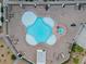 Aerial view of the pool and hot tub at 4200 S Valley View Blvd # 1007, Las Vegas, NV 89103