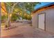 Backyard patio with cozy string lights and a mature shade tree at 4556 Kenilworth Ct, Las Vegas, NV 89147