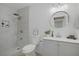 Updated bathroom boasts modern fixtures, sleek tile, and a walk-in shower at 5171 Lindell Rd # 201, Las Vegas, NV 89118