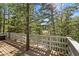 Spacious deck surrounded by lush trees, great for outdoor entertaining and enjoying nature at 5230 Whispering Robin Ln, Mount Charleston, NV 89124