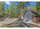 A detached garage surrounded by tall trees at 5230 Whispering Robin Ln, Mount Charleston, NV 89124