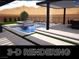 3D rendering of an inviting pool area, showcasing the pool, spa, and surrounding landscaping at 5364 Succulent Rose Dr, Las Vegas, NV 89135