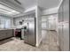 Open concept kitchen features stainless steel appliances and easy access to living space at 5639 Guiding Star Cir, North Las Vegas, NV 89031