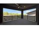 Covered outdoor balcony with ceiling fan and views of the surrounding neighborhood at 754 Agate Hills St, Las Vegas, NV 89138