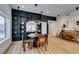 Dining room with a modern light fixture, and hardwood floors at 8640 Trafalgar Dr, Las Vegas, NV 89117