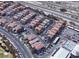 Aerial view of homes in a neighborhood, close to the freeway and a golf course at 1220 Padre Serra Ln, Las Vegas, NV 89134