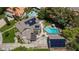 Overhead view of home featuring solar panels, a refreshing pool, and manicured backyard at 15 Pheasant Ridge Dr, Henderson, NV 89014