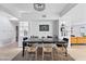 Inviting dining area with built-in shelving, stylish seating, and a cozy atmosphere at 15 Pheasant Ridge Dr, Henderson, NV 89014