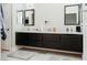 Bathroom featuring dual sinks, modern fixtures, and ample counter space at 1801 S Manzanita Dr, Pahrump, NV 89048