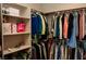 Walk-in closet featuring shelving and hanging racks for optimal organization and storage at 1801 S Manzanita Dr, Pahrump, NV 89048