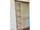 Bedroom closet with a sliding door, shelving, and a rod for hanging clothes at 1905 Harvard St, North Las Vegas, NV 89030