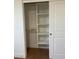 Bedroom closet with a sliding door, shelving, and a rod for hanging clothes at 1905 Harvard St, North Las Vegas, NV 89030