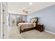 Serene main bedroom with large windows and neutral decor at 3159 Via Como, Henderson, NV 89044
