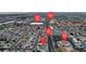 Aerial view highlighting location close to S. Decatur Blvd, Fantastic Indoor Swap Meet, W. Oakey Blvd, and First Baptist Church at 4404 Hillcrest Ave, Las Vegas, NV 89102