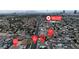 Aerial view showing neighborhood, including Vegas Verdes Elementary, W. Oakey Blvd, Arville St and First Baptist Church at 4404 Hillcrest Ave, Las Vegas, NV 89102