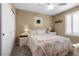 A serene bedroom features soft lighting, a comfortable bed, and ample closet space for a peaceful retreat at 465 Cabral Peak St, Las Vegas, NV 89138