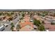 Aerial view of the residential community, highlighting the landscape and street layout at 610 Playa Del Sol Way, Henderson, NV 89015