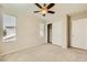 This bedroom features neutral walls, carpet flooring and window coverings at 625 Loyalty Ct, Henderson, NV 89011