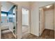 Hallway with bathroom, bedroom and closet views at 7417 Radville Dr, Las Vegas, NV 89129