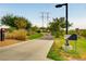 Paved walking path, part of the Amargosa Trail, with mature landscaping at 177 Shaded Peak St, Henderson, NV 89012