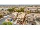 Aerial view showcases homes in a neighborhood with well-maintained landscaping at 2199 Timescape Ct, Las Vegas, NV 89123