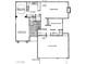 Main level floorplan featuring three-car garage, living spaces, kitchen, nook, and bedroom at 2732 Dune Cove Rd, Las Vegas, NV 89117