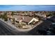 A lovely aerial view showcasing the beautiful neighborhood in a suburban area with well-maintained landscaping at 5016 Wayfaring Tree Ave, Las Vegas, NV 89131