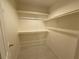 Walk-in closet with built-in shelving providing ample storage space at 5424 Comchec Way # 101, Las Vegas, NV 89108