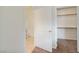 View of a walk in closet and bathroom at 8985 S Durango Dr # 1177, Las Vegas, NV 89113
