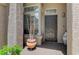 Inviting front entrance with a modern security door and a decorative pot at 9220 Evergreen Canyon Dr, Las Vegas, NV 89134