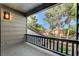 Cozy balcony offering views of the surrounding neighborhood and mature trees at 1600 Becke Cir, Las Vegas, NV 89104