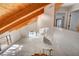 Open-concept living area boasts marble floors, exposed wood beams, and abundant natural light at 1600 Becke Cir, Las Vegas, NV 89104